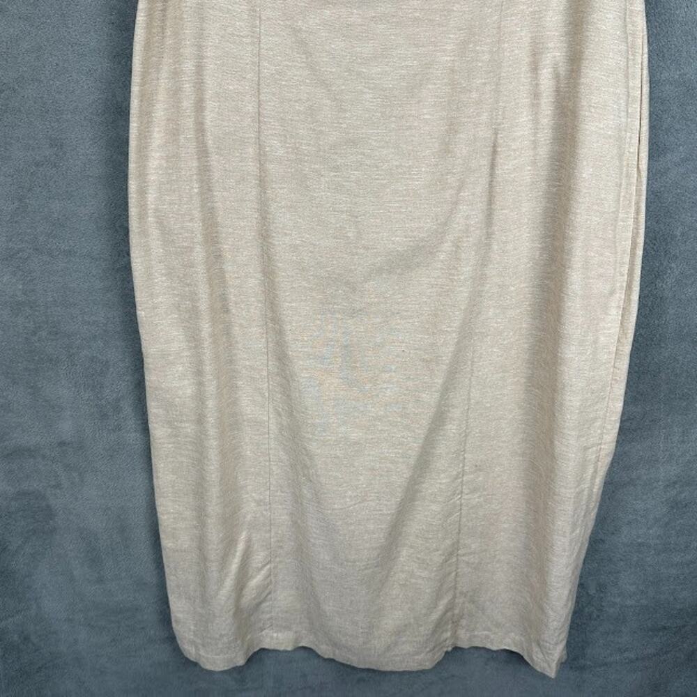 Old Navy Dress Womens Extra Large Tan Linen Sleeveless Minimalist Neutral Resort - Picture 3 of 11
